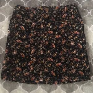 Floral Corduroy skirt